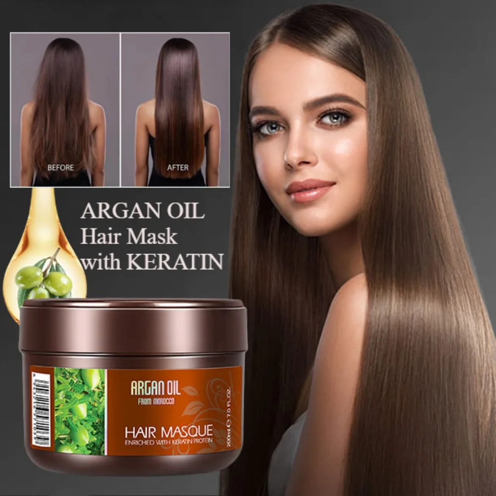 Deep Conditioner Mask - Queratina Argan Oil Hair Mask, Condicionador