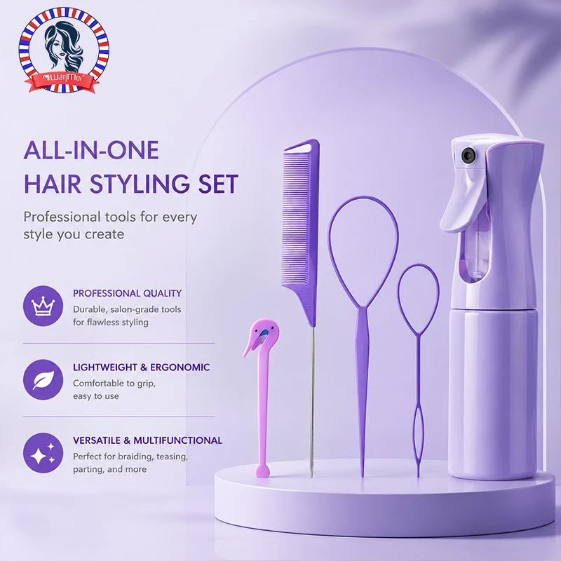 4/5/6 pçs conjunto de escova d - Hair Care Spray avaliação e preço
